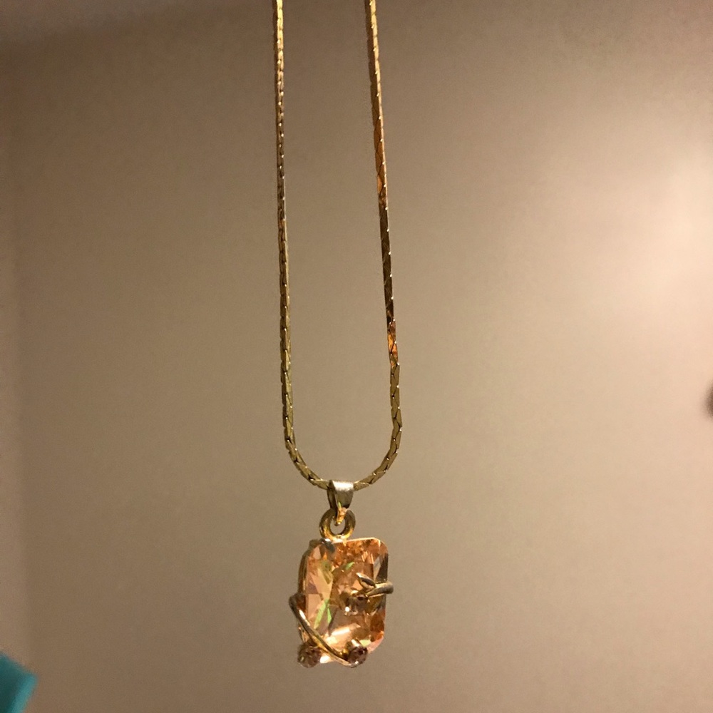Amber flower necklace